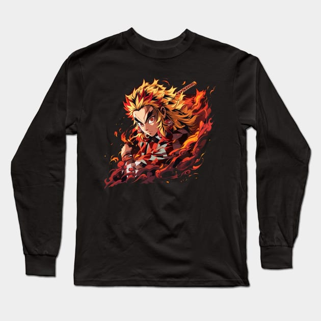 rengoku Long Sleeve T-Shirt by sample the dragon